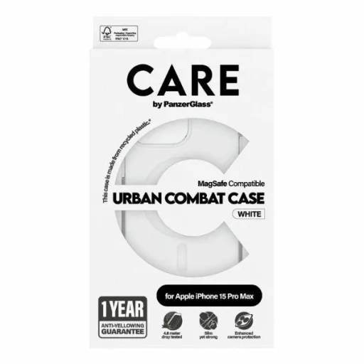 CARE by PanzerGlass Urban Combat tok MagSafe iPhone 15 Pro Max - Fehér - 4