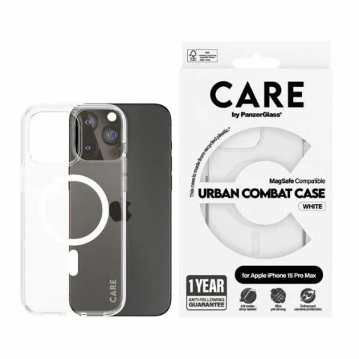 CARE by PanzerGlass Urban Combat tok MagSafe iPhone 15 Pro Max - Fehér - 1