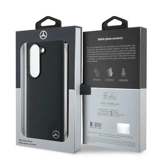 Samsung Galaxy Z Fold 6 Mercedes Mágneses Tok - Fekete - 7