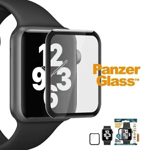 PanzerGlass Hajlított Antibakteriális Edzett Üveg Apple Watch 4/5/6/SE - 40mm - Fekete üvegfólia - 4