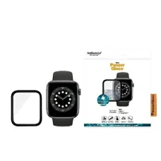 PanzerGlass Curved Apple Watch 4/5/6/SE 44mm Antibakteriális fekete üvegfólia
