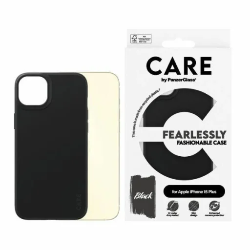 CARE by PanzerGlass Félelem Nélkül Divatos tok iPhone 15 Plus - Fekete - 1