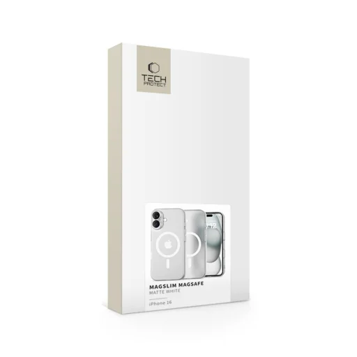 TECH-PROTECT VÉKONY MAGSZÁJ IPHONE 16 MATT/FEHÉR tok - 2