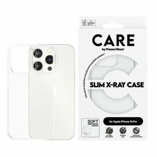CARE by PanzerGlass Slim X-Ray tok iPhone 15 Pro - Átlátszó - 1
