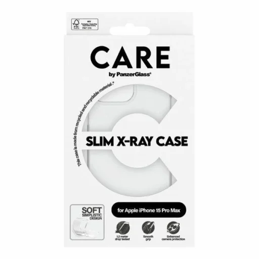 CARE by PanzerGlass Slim X-Ray tok iPhone 15 Pro Max - Átlátszó - 4