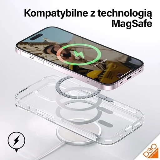 PanzerGlass HardCase MagSafe D3O technológiával és katonai minősítéssel iPhone 15/14/13 - Átlátszó tok - 4