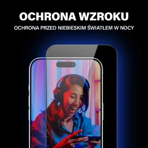 PanzerGlass Ultra-Wide Fit Edzett Üvegfólia Tükröződésmentes és Kék Fény Szűrővel, Pozícionálóval iPhone 15 Pro-hoz - 5