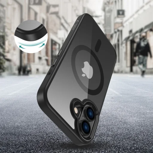 Tech-protect Magmat Magsafe Iphone 16 Fekete/átlátszó Tok - 2