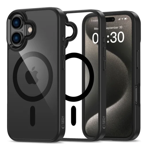 Tech-protect Magmat Magsafe Iphone 16 Fekete/átlátszó Tok - 1