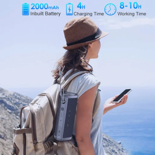 Awei Hordozható Bluetooth Hangszóró Y331 TWS vízálló IPX6 Fekete - 5