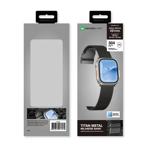 Amazing Thing Band Titan Metal Band TM49GB Apple Watch Ultra (49mm) fekete óraszíj - 7