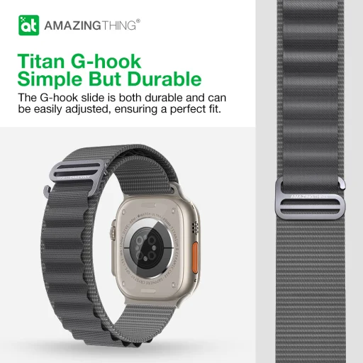 Amazing Thing Titan Sport Szíj (TSP49GY) Apple Watch Ultra (49mm) szürke - 6