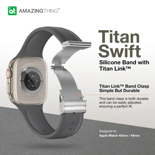 Amazing Thing Band Titan Swift Band TSW49GY Apple Watch Ultra (49mm) szíj szürke - 8