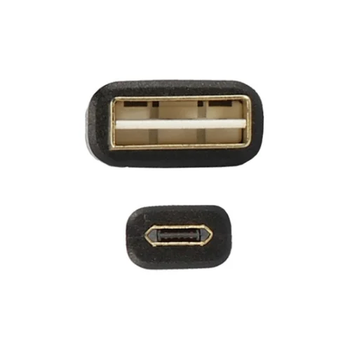 Kábel - USB - Micro USB - reverzibilis 1 méter FEKETE - 2