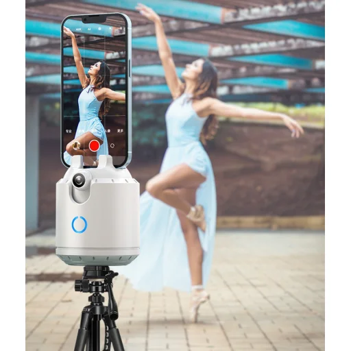 Telefon tartó 360°-os arckövetéssel P3 fehér - 4