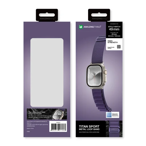 Amazing Thing Band Titan Sport Band TSP49PU Apple Watch Ultra (49mm) óraszíj lila - 11