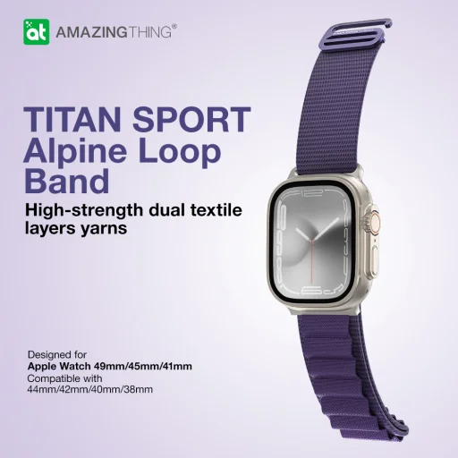 Amazing Thing Band Titan Sport Band TSP49PU Apple Watch Ultra (49mm) óraszíj lila - 7