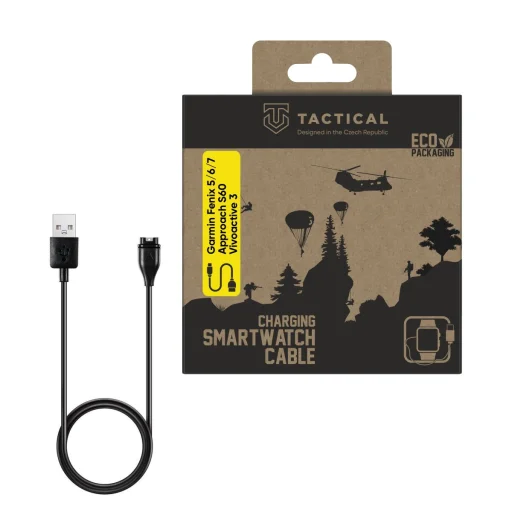 Tactical USB töltő és adatkábel Garmin Fenix 5/6/7, Approach S60, Vivoactive 3 - 6