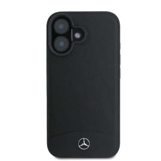 Original Case MERCEDES hardcase Leather Urban MEHCP16MARMBK iPhone 16 Plus tok fekete - 3