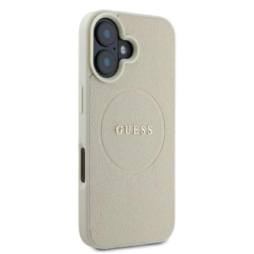  iPhone 16 bézs GUESS kemény tok Grained Gold Ring MagSafe GUHMP16SPGHSMME - 5