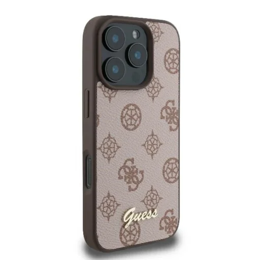  Apple iPhone 16 Pro Max barna GUESS Original Case keménytok Peony Script MagSafe GUHMP16XPGPYSW - 4