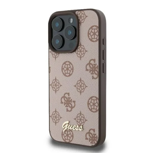  Apple iPhone 16 Pro Max barna GUESS Original Case keménytok Peony Script MagSafe GUHMP16XPGPYSW - 2