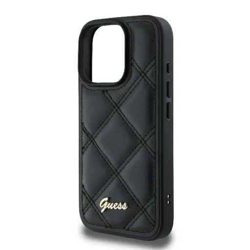  iPhone 16 Pro fekete Original Case GUESS Steppelt Fém Logó GUHCP16LPSQSQSK tok - 6