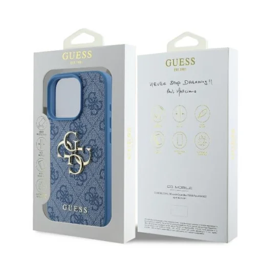  iPhone 16 Pro kék Original Case GUESS 4G Big Logo GUHCP16L4GMGBL tok - 6