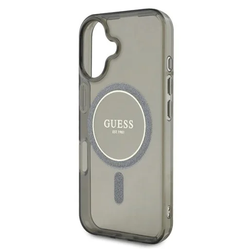  iPhone 16 Fekete Eredeti GUESS IML Glitter Circle Magsafe GUHMP16SHFGEREK tok - 6