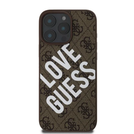  iPhone 16 Pro Max barna Guess PU Leather 4G Big Love Logo MagSafe tok - 2