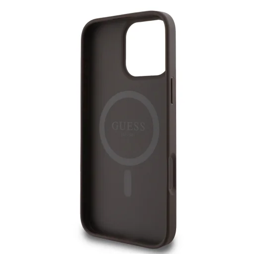  iPhone 16 Pro Barna Guess PU Leather 4G Colored Ring MagSafe tok - 5