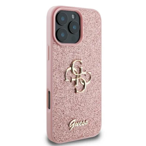  iPhone 16 Pro rózsaszín Original Case GUESS keménytok Rögzített Csillogó Nagy 4G GUHCP16LHG4SGp - 5