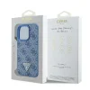  iPhone 16 Pro Max kék Original Case GUESS hardcase Leather 4G Triangle Strass Magsafe GUHCP16XP4TDPB tok thumbnail