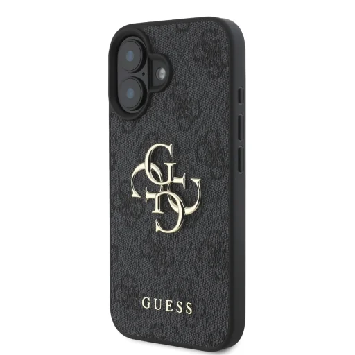 iPhone 16 Plus Szürke Guess PU 4G Fém Logós tok - 3