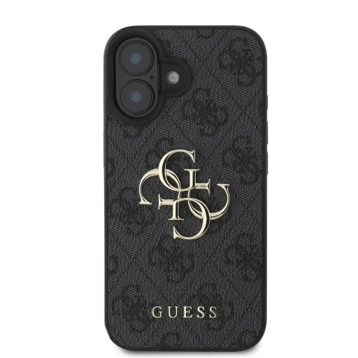  iPhone 16 Plus Szürke Guess PU 4G Fém Logós tok - 2