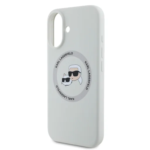  iPhone 16 Bézs Karl Lagerfeld Liquid Silicone K&CH Heads MagSafe tok - 4