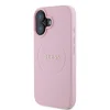  iPhone 16 Pink Guess PU Grained Classic Logo MagSafe tok - 3