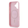  iPhone 16 Pink Guess PU Grained Classic Logo MagSafe tok - 5