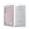  iPhone 16 Pink Guess PU Grained Classic Logo MagSafe tok - 6