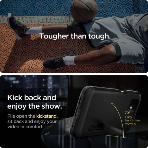  Galaxy Xcover 6 Pro Fekete Spigen Tough Armor Tok - 11