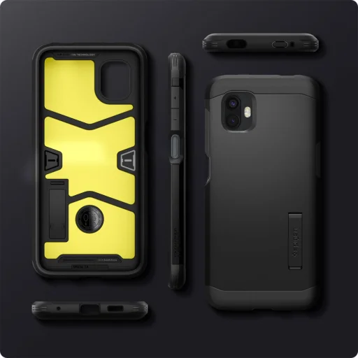  Galaxy Xcover 6 Pro Fekete Spigen Tough Armor Tok - 6