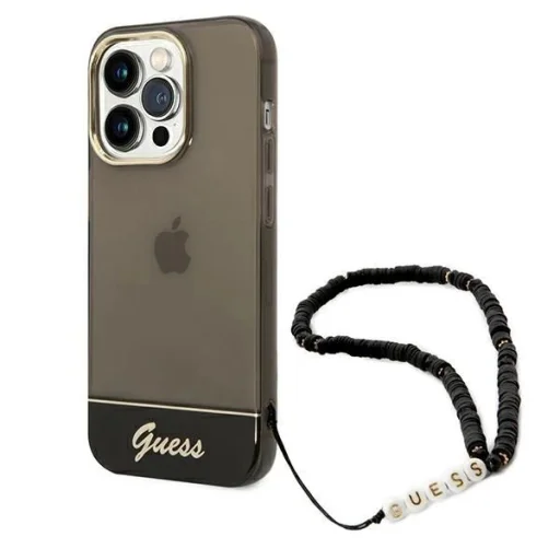 Guess GUHCP14XHGCOHK iPhone 14 Pro Max 6,7 "fekete/fekete kemény tok Translucent Pearl Strap tok - 1