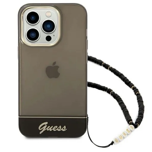 Guess GUHCP14XHGCOHK iPhone 14 Pro Max 6,7 "fekete/fekete kemény tok Translucent Pearl Strap tok - 2