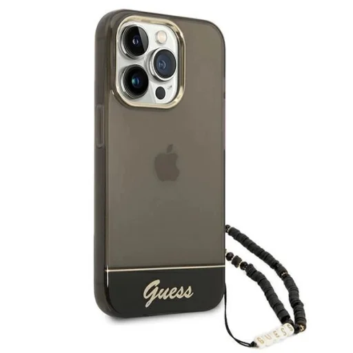 Guess GUHCP14XHGCOHK iPhone 14 Pro Max 6,7 "fekete/fekete kemény tok Translucent Pearl Strap tok - 3