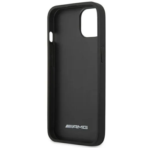 AMG AMHCP14MGSEBK iPhone 14 Plus 6,7 "fekete / fekete keménytok bőr dombornyomott vonalak tok - 7