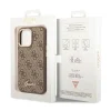 Guess GUHCP14XHG4SHW iPhone 14 Pro Max 6.7" barna/barna kemény tok 4G Vintage Gold Logo tok thumbnail