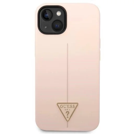 Guess GUHCP14SSLTGP iPhone 14 6.1" pink/pink hardcase Silicone Triangle tok - 3