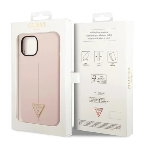 Guess GUHCP14SSLTGP iPhone 14 6.1" pink/pink hardcase Silicone Triangle tok - 8