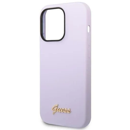 Guess GUHCP14LSLSMU iPhone 14 Pro 6.1" lila/lila kemény tok Szilikon Vintage Arany Logó tok - 6