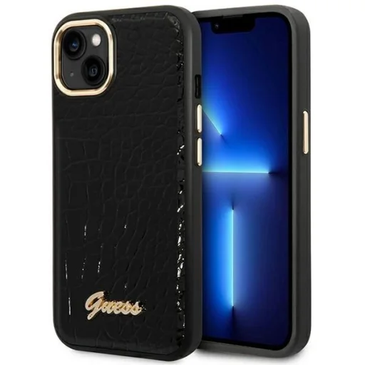 Guess GUHCP14MHGCRHK iPhone 14 Plus 6.7" fekete kemény tok Croco Collection - 1